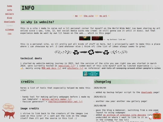 about/the-site screenshot