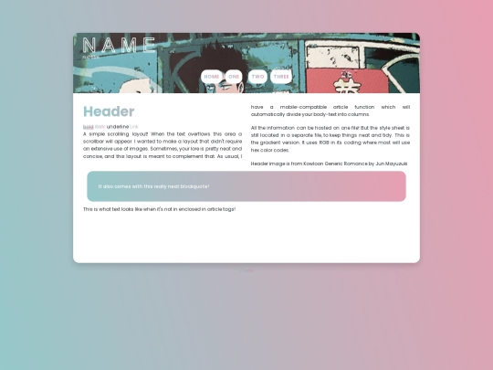 layouts/simple-scroll/simple-scroll-gradient screenshot