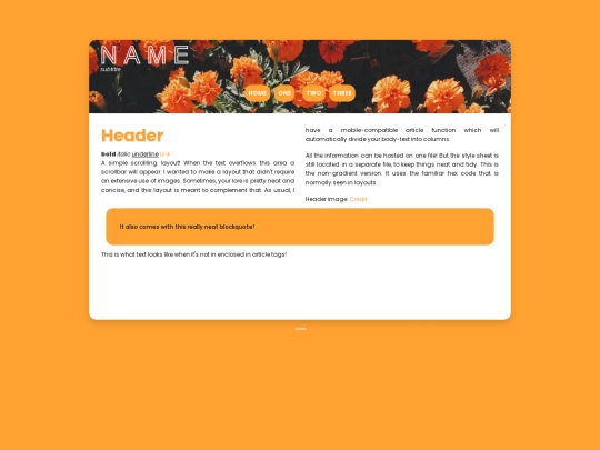 layouts/simple-scroll/simple-scroll-tricolor screenshot