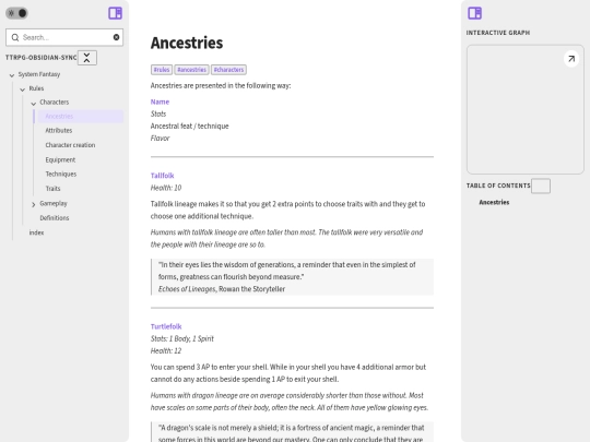 Fantasy-sys-html/system-fantasy/rules/characters/ancestries screenshot