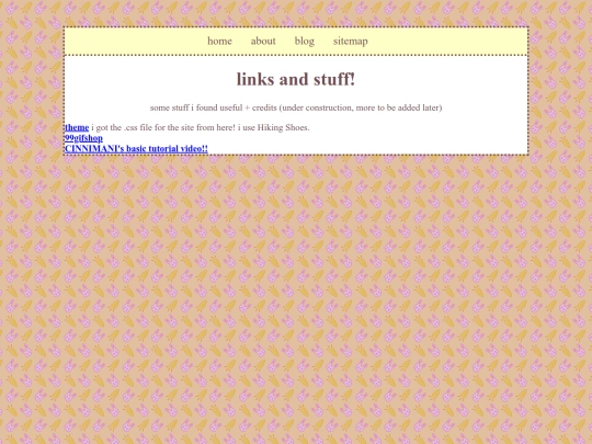 links screenshot