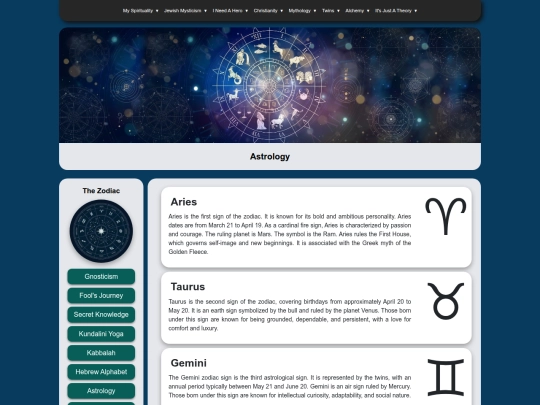 pages/zodiac screenshot