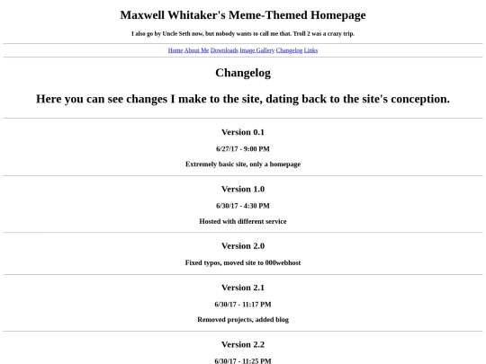 changelog screenshot