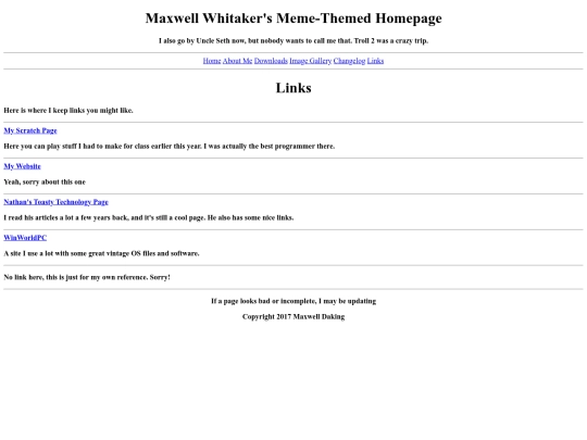 links screenshot