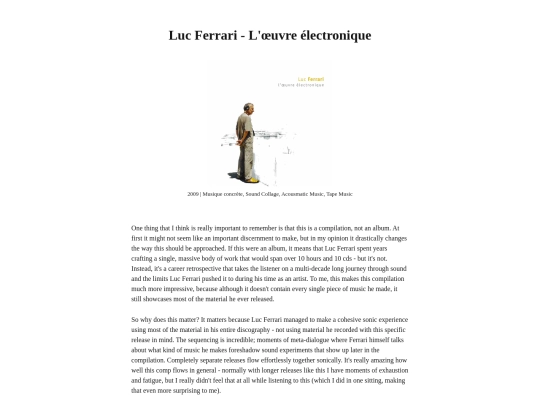 reviews/loeuvreelectronique screenshot
