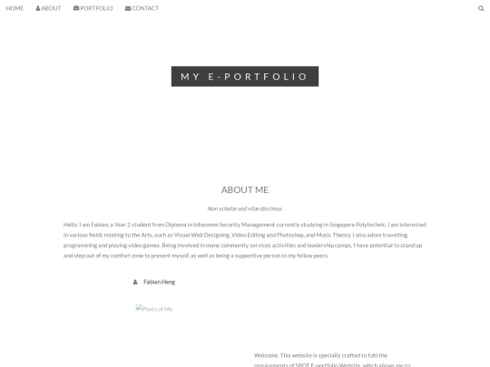 ephotos/eportfolio screenshot