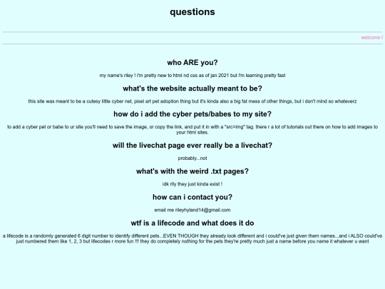 questions screenshot