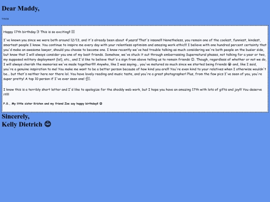 letter screenshot