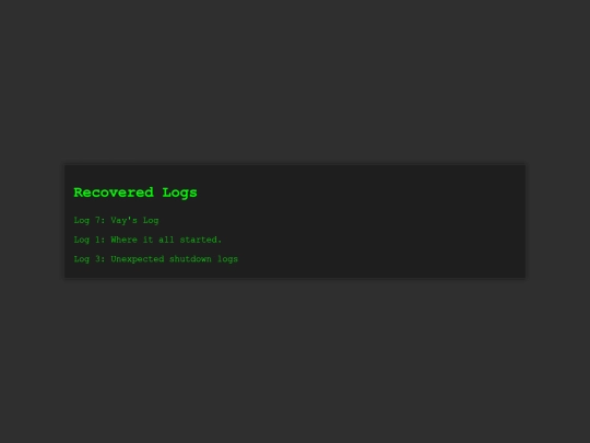 recoveredlogs screenshot