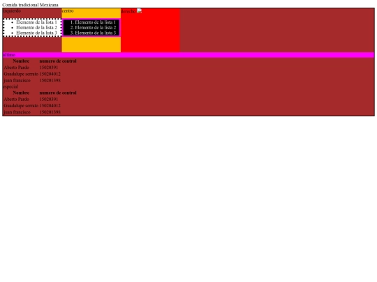 mi pagina 2/Comida tradicional Mexicana screenshot