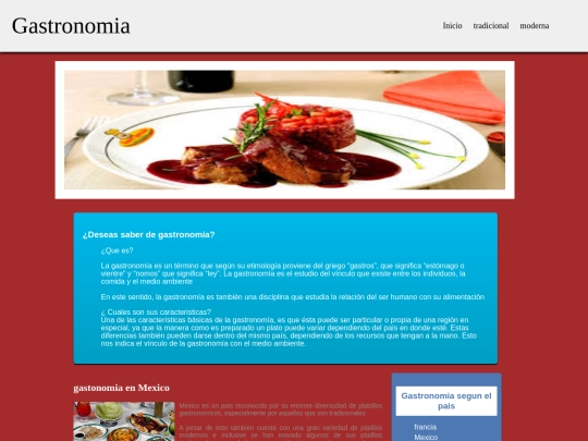 mi pagina 2/Gastronomia screenshot