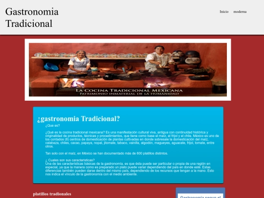 mi pagina 2/cocina tradicional screenshot