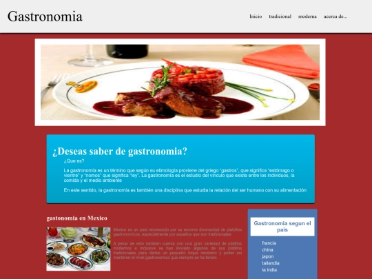 mi pagina 2/gastroomia moderna de Mexico screenshot