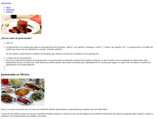 mi pagina/Gastronomia screenshot