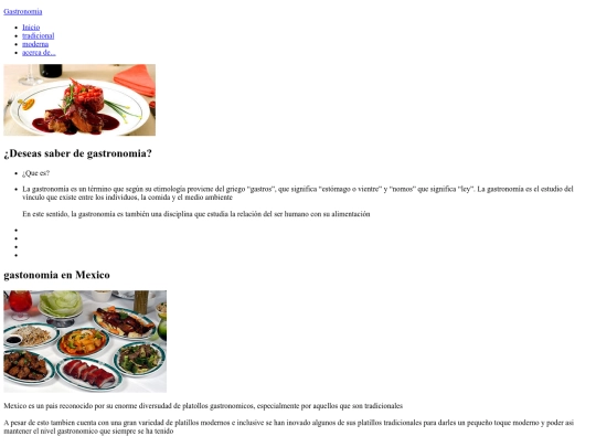 mi pagina/gastroomia moderna de Mexico screenshot