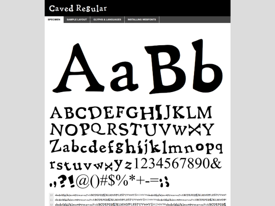 Fonts/webfontkit-20260203-150135/caved-regular-demo screenshot