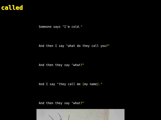 words/called screenshot