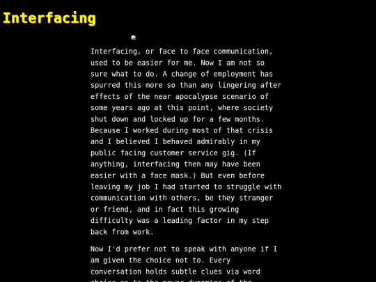 words/interfacing screenshot