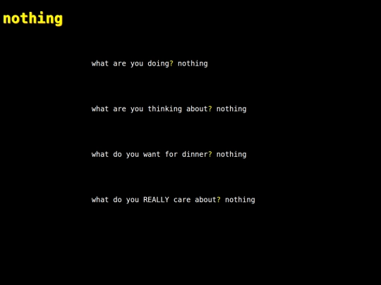 words/nothing screenshot