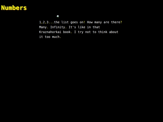 words/number screenshot