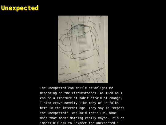 words/unexpected screenshot