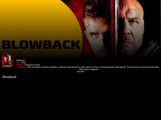 Todos los alchivo de películas /Blowback screenshot