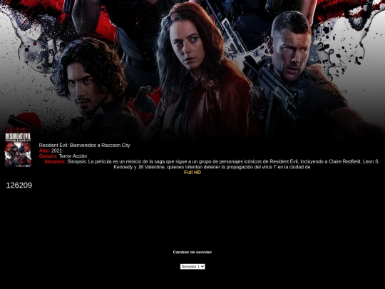 Todos los alchivo de películas /ResidentEvilBienvenidosaRaccoonCity screenshot