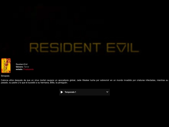 Todos los alchivo de películas /Residentevilseries screenshot