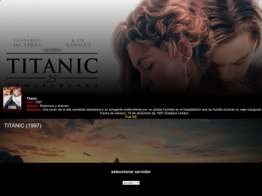 Todos los alchivo de películas /Titanic screenshot