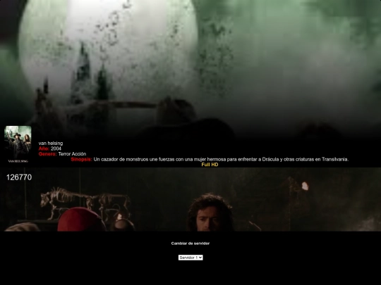 Todos los alchivo de películas /vanhelsing screenshot
