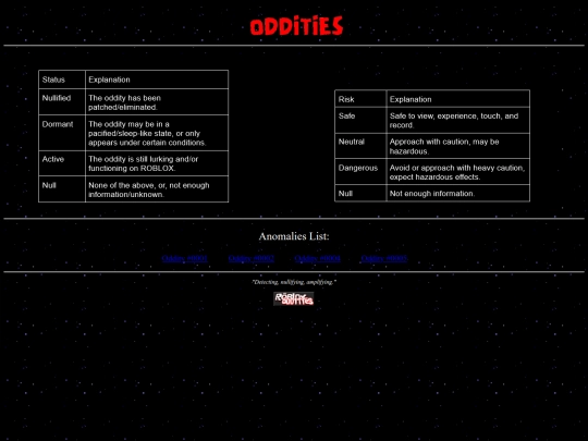 Oddities screenshot