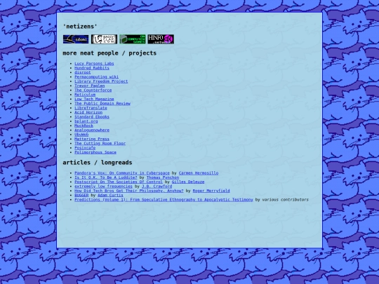 links screenshot