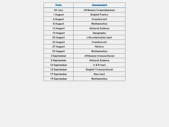 TestTimeTableGr92024term3 screenshot