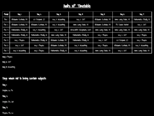 grade10calender screenshot
