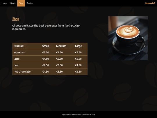 EspressYo!/shop screenshot