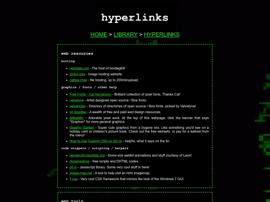 library/hyperlinks screenshot