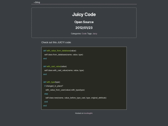 test_blog/post/juicy-code screenshot