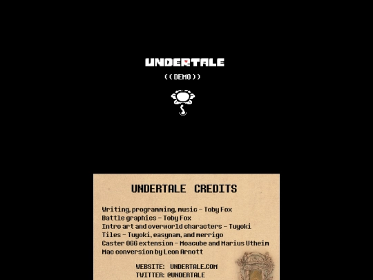 undertale/demo-instruction-booklet screenshot