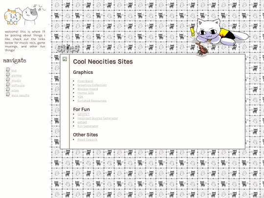 blog/sites screenshot