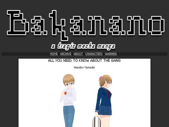 comics/bakanano/characters screenshot