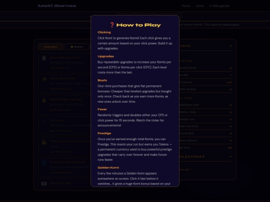 webgames/komiclicker screenshot