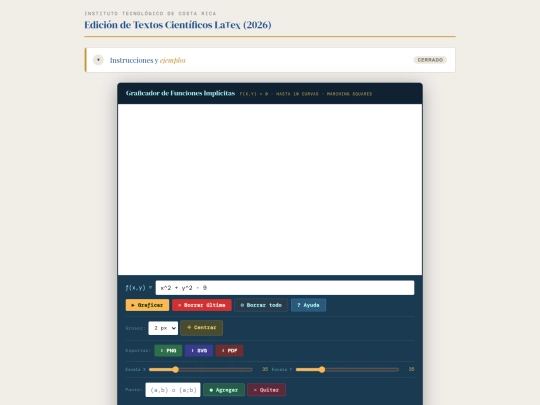 latex/HTML/GraficaImplicita screenshot