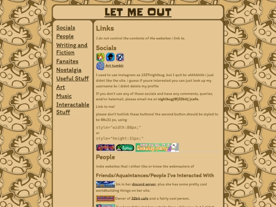 links screenshot