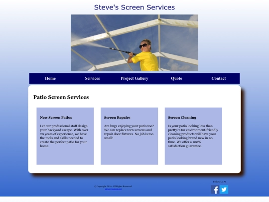 services screenshot