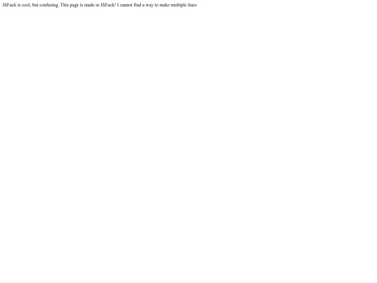 JSFuck screenshot