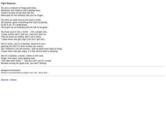 poetry/fight-response screenshot