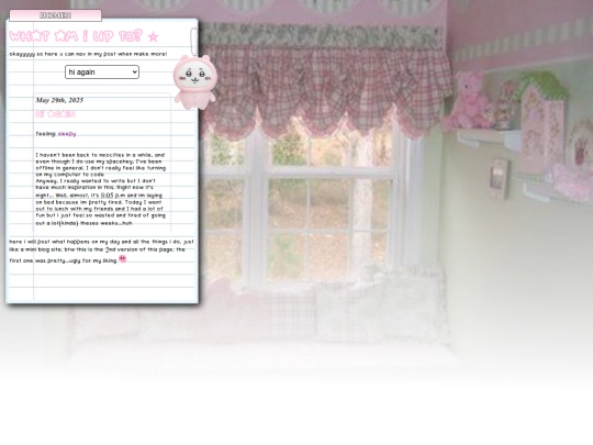Diary screenshot