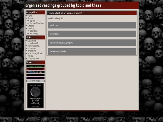 favorites/syllabi screenshot