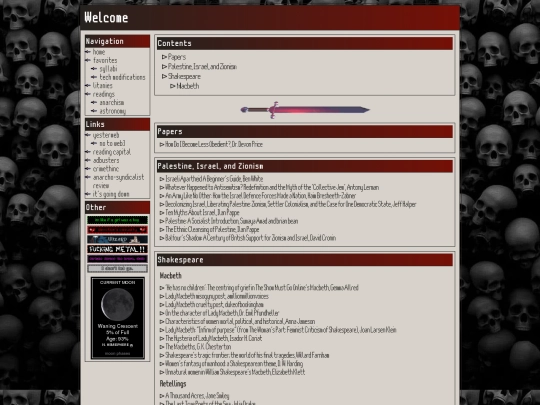 readings screenshot