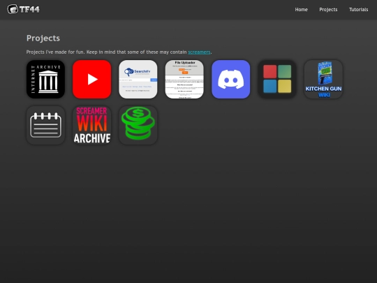 projects screenshot